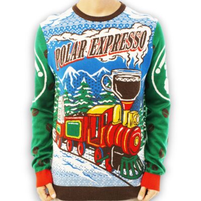 Polar Espresso Christmas The Polar Express Ugly Sweaters
