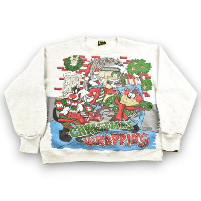 Christmas Wrapping Looney Tunes Ugly Sweaters