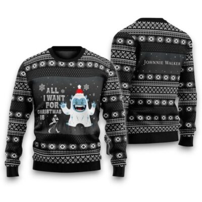 Johnnie Walker Yeti Christmas Whiskey Ugly Sweaters