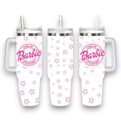 Let's Go Party Barbie Stanley Tumblers 40z