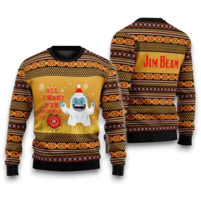 Jim Beam Yeti Christmas Whiskey Ugly Sweaters