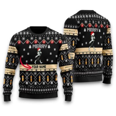 Johnnie Walker Merry Christmas Whiskey Ugly Sweaters