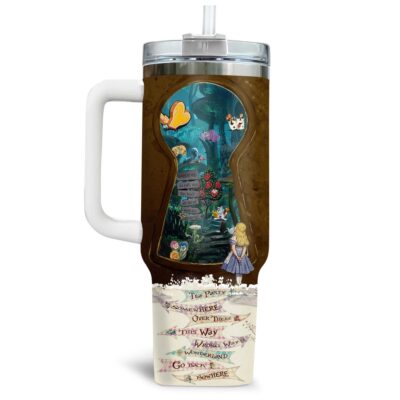 Whimsical Alice in wonderland Stanley Tumblers 40z