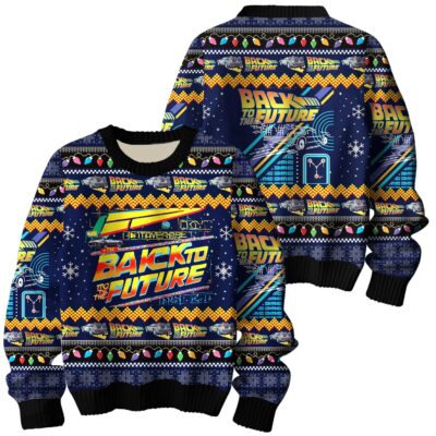 Festive Back to the Future Ugly Sweaters