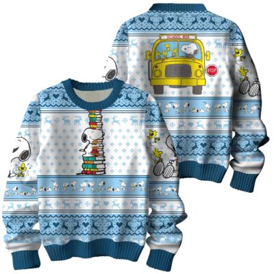 School Snoopy Ugly Sweaters