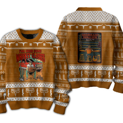 Whiskey Glasses Morgan Wallen Ugly Sweaters