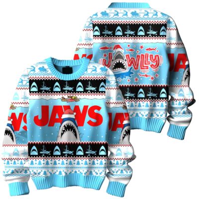 Fin-tastic Christmas Jaws Ugly Sweaters