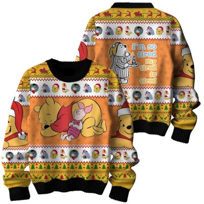 Hibernating Christmas POOH Ugly Sweaters