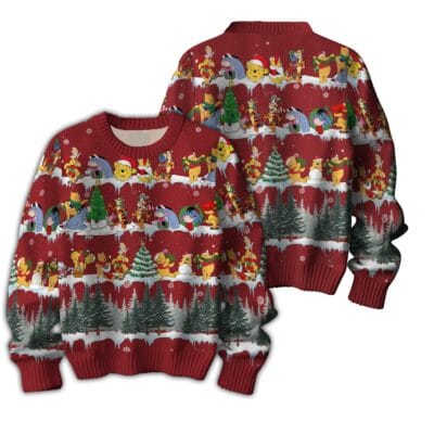 Snowy Christmas POOH Ugly Sweaters