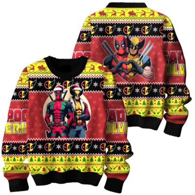 Duo Christmas Deadpool Ugly Sweaters