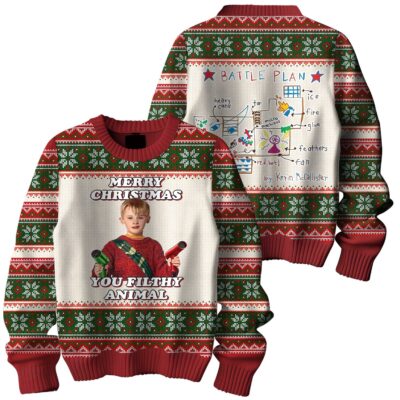 Ya Filthy Animal Christmas Home Alone Ugly Sweaters