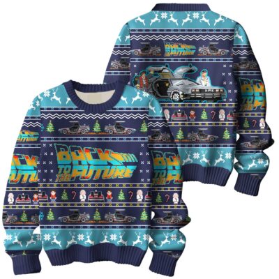 DeLorean Back to the Future Ugly Sweaters