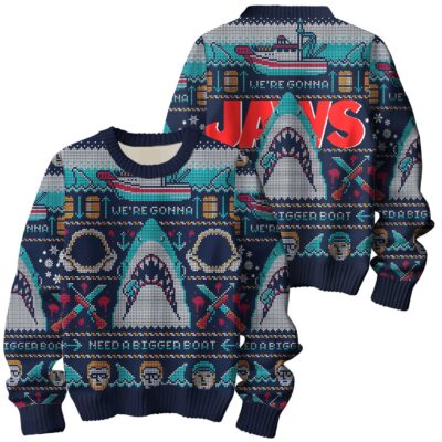 Christmas Jaws Ugly Sweaters