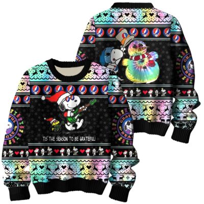 Snoopy x Grateful Dead Christmas Grateful Dead Ugly Sweaters