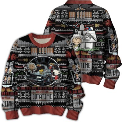 Back to the Future x Peanuts Christmas Back to the Future Ugly Sweaters
