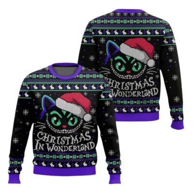 Santa Cherish Alice in wonderland Ugly Sweaters