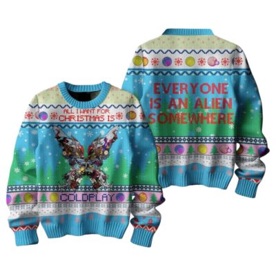 Festive Coldplay Ugly Sweaters