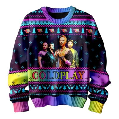 Colorful Coldplay Ugly Sweaters