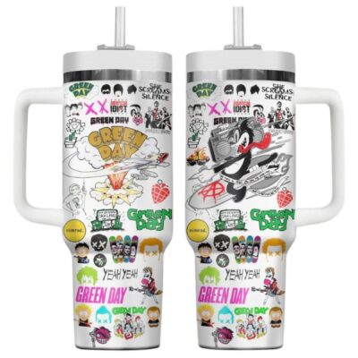 Collage-style Greenday Stanley Tumblers 40z