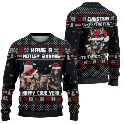 Kickstart My Heart Mötley Crüe Ugly Sweaters