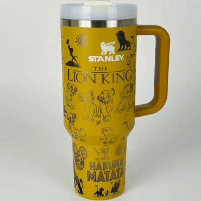 Mustard-yellow The Lion King Laser Engraved Stanley Tumblers 40oz