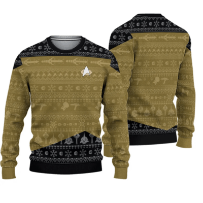 Gold Uniform Star Trek Ugly Sweaters