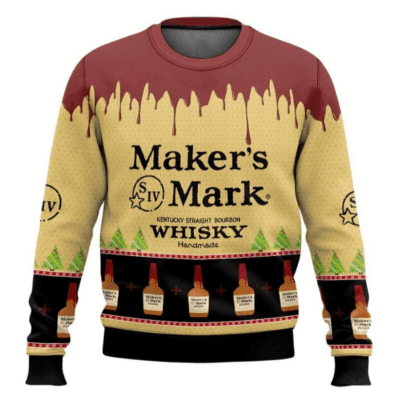 Marker's Mark Christmas Whiskey Ugly Sweaters