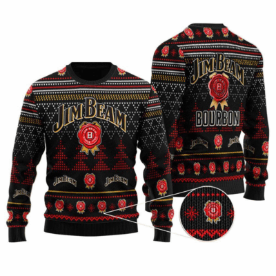 Jim Beam Christmas Whiskey Ugly Sweaters