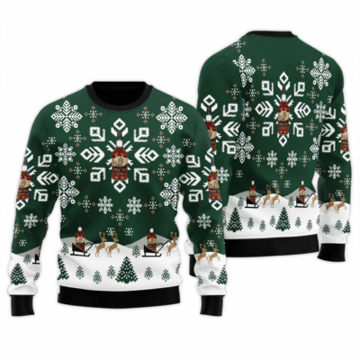 Buffalo Trace Snowflake Christmas Whiskey Ugly Sweaters