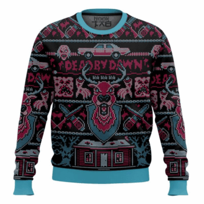 Blue Threat Dead By Dawn Horror movies Ugly Sweaters