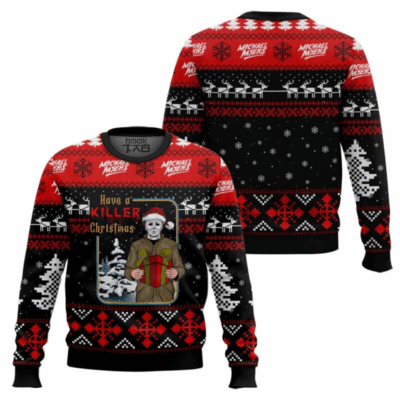 Michael Myer Have A killer Christmas Horror movies Ugly Sweaters