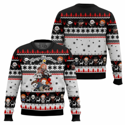 Merry Christmas Horror Villains Horror movies Ugly Sweaters