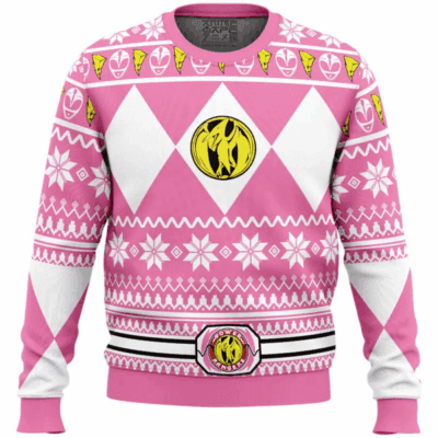 Mighty Morphin Pink Power Rangers Ugly Sweaters