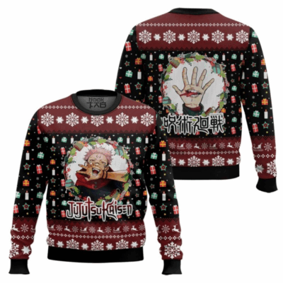 Sukuna Santa Jujutsu Kaisen Ugly Sweaters