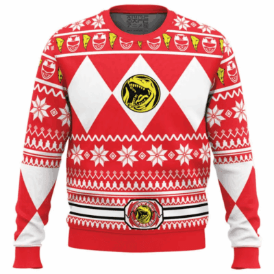 Mighty Morphin Red Power Rangers Ugly Sweaters