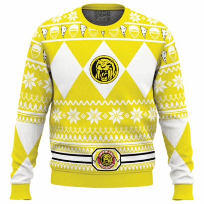 Mighty Morphin Yellow Power Rangers Ugly Sweaters