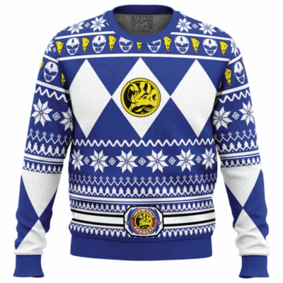 Mighty Morphin Blue Power Rangers Ugly Sweaters