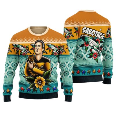 Data Tattoo Star Trek Ugly Sweaters