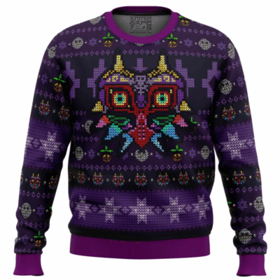 Majoras Mask Seamless Pattern Zelda The Legend of Zelda: Majora’s Mask Ugly Sweaters