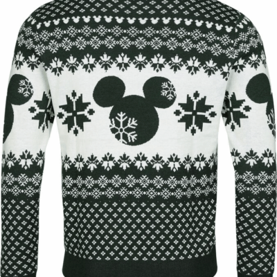 Green-and-white Mickey Mouse & Friends Ugly Sweaters
