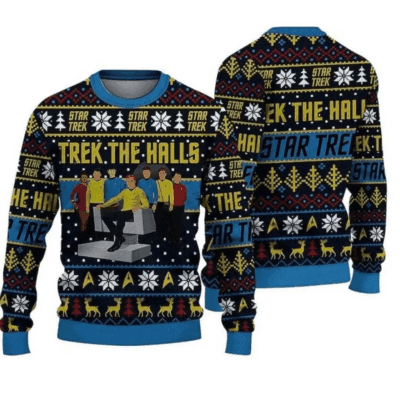 Trek the Halls Star Trek Ugly Sweaters