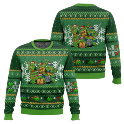 Xmas Squad Teenage Mutant Ninja Turtles Ugly Sweaters