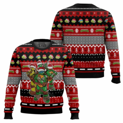 Santa Teenage Mutant Ninja Turtles Ugly Sweaters