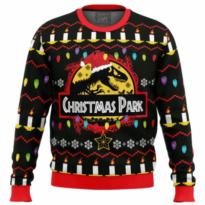 Christmas Park Jurassic Park Ugly Sweaters