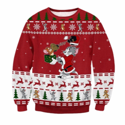 Christmas Tom & Jerry Ugly Sweaters