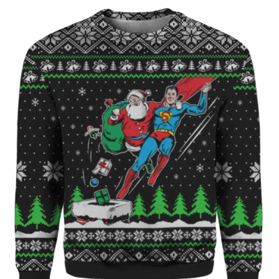 Santa Superman Ugly Sweaters