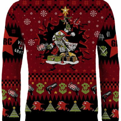 Armed and Dangerous Red Gobbo Warhammer 40,000 Ugly Sweaters