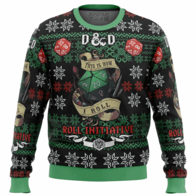 Roll Initiative Dungeons & Dragons Ugly Sweaters