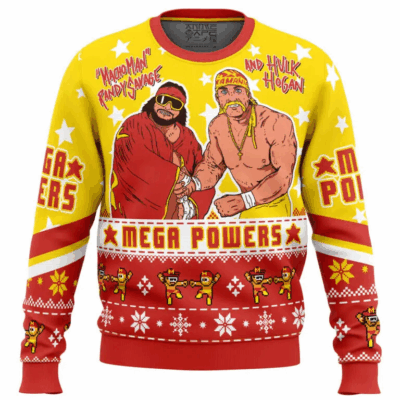 Mega Powers Macho Man and Hulk Hogan World Wrestling Entertainment Ugly Sweaters