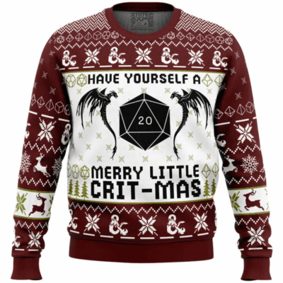 Have Yourself A Merry Little Crit-Mas Dungeons & Dragons Ugly Sweaters